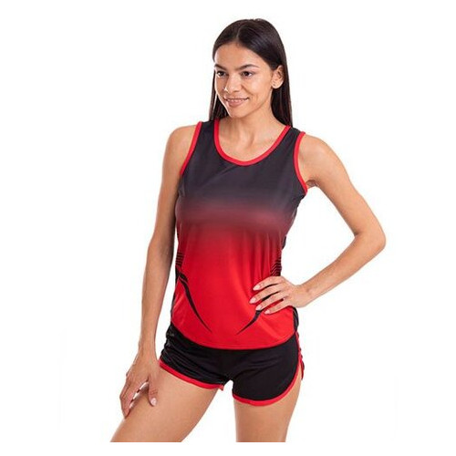 Форма для легкої атлетики жіноча Lingo LD-T906 S Чорно-червоний (60506021) фото №1