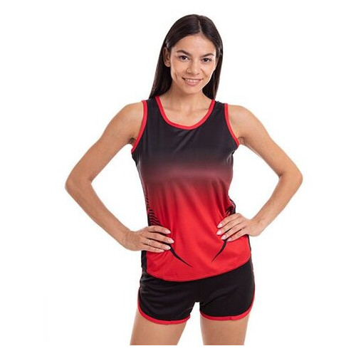 Форма для легкої атлетики жіноча Lingo LD-T906 S Чорно-червоний (60506021) фото №2