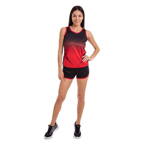 Форма для легкої атлетики жіноча Lingo LD-T906 S Чорно-червоний (60506021) фото №7