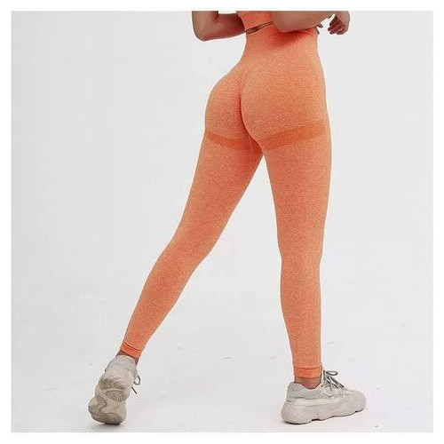 Легінси жіночі спортивні M 6202 оранжеві фото №3