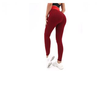 Легінси жіночі спортивні S 6088 червоні фото №4