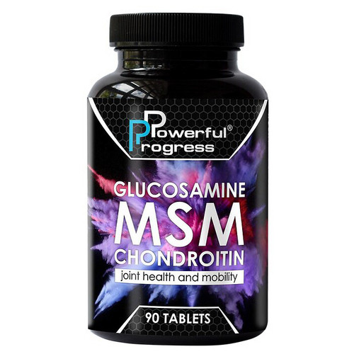 Препарат Powerful Progress Glucosamine-Chondroitin MSM 90 таб фото №1