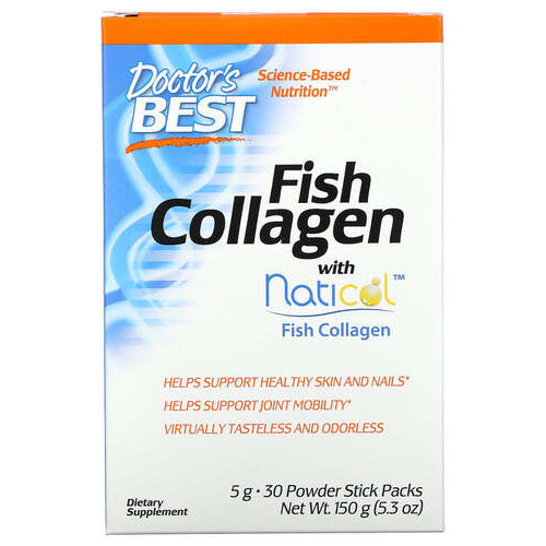 Препарат для суглобів та зв'язок Doctors Best Fish Collagen with Naticol 30 пакетиків фото №1