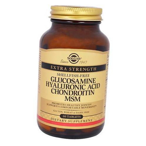 Хондропротектор Solgar Glucosamine Hyaluronic Acid Chondroitin MSM 60 таблеток (03313001) фото №1