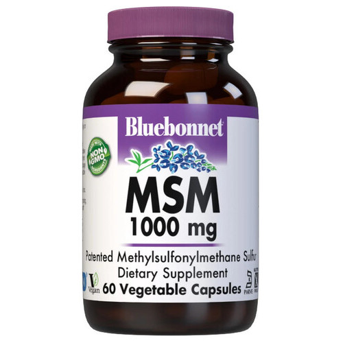 Препарат для суглобів та зв'язок Bluebonnet MSM 1000 mg 60 капсул фото №1