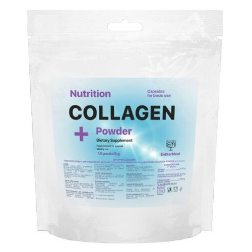 Препарат для суглобів та зв'язок EntherMeal Collagen Powder 15*5 грам фото №1