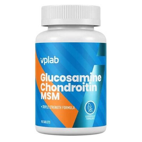 Для суглобів та зв'язок VPLab Glucosamine Chondroitin MSM 90 таблеток фото №2