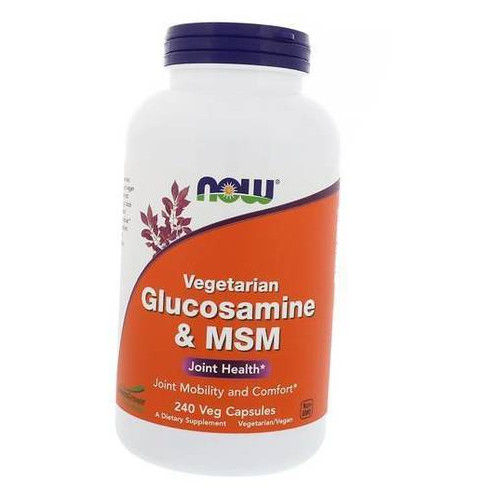 Хондропротектор Now Foods Vegetarian Glucosamine & MSM 240 vegcapsules (03128007) фото №2