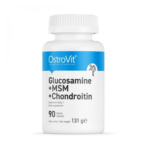 Для суглобів та зв'язок OstroVit Glucosamine MSM Chondroitin 90 таблеток фото №1
