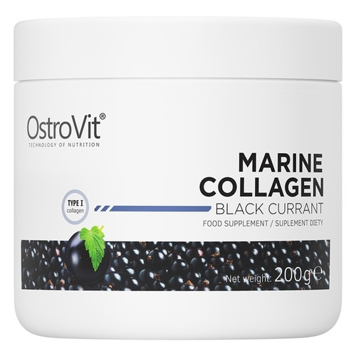 Для суглобів та зв'язок OstroVit Marine Collagen 200 г чорна смородина фото №1