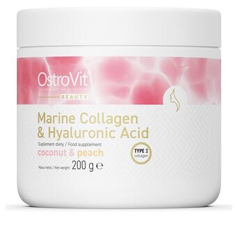 OstroVit Marine Collagen Hyaluronic Acid 200 г кокос персик фото №1