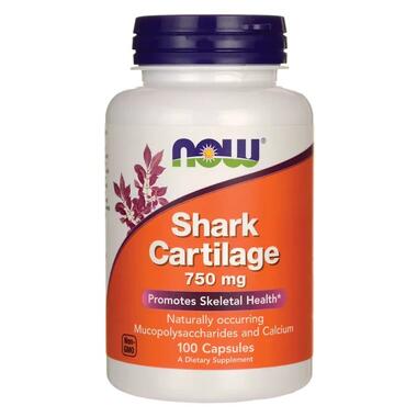 Препарат для суглобів та зв'язок NOW Shark Cartilage 750 mg 100 caps фото №1