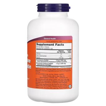 Для суглобів та з'вязок NOW Glucosamine Chondroitin Extra Strength 240 таблеток фото №2