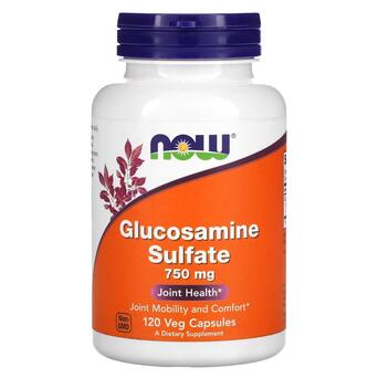 Для суглобів та з'вязок NOW Glucosamine Sulfate 750 mg 120 капсул фото №1