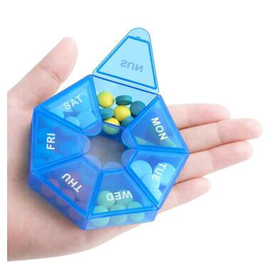 Таблетниця Semi 7Days Mini Pill Box  Blue фото №2