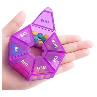Таблетниця Semi 7Days Mini Pill Box  Purple фото №2