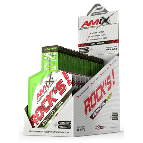 Енергетичний гель із кофеїном Amix Nutrition Rocks Energy Gel with Caffeine 32г Зелений чай (11135002) фото №2