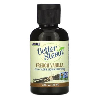Замінник харчування NOW Better Stevia Liquid 60 мл французька ваніль фото №1