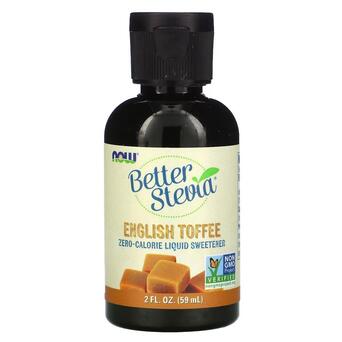 Замінник харчування NOW Better Stevia Liquid Sweetener 60 мл карамель фото №1