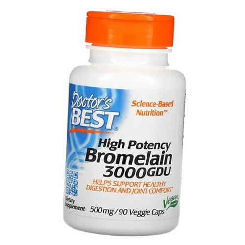 Bromelain Doctors Best High Potency Bromelain 90 капсул (69327003) фото №1