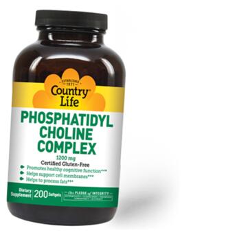 Вітаміни Country Life Phosphatidyl Choline Complex 200 гелкапс (72124014) фото №1