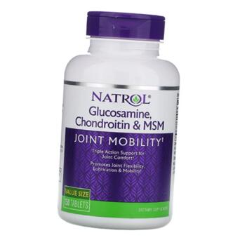 Добавка Natrol Glucosamine Chondroitin & MSM 90 tabs (03358001) фото №1