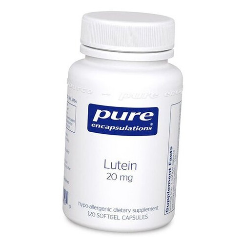 Lutein Pure Encapsulations Lutein 20 120 гелеподібних капсул (72361027) фото №1
