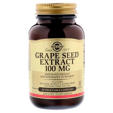 Трави Solgar Екстракт виноградних кісточок Grape Seed Extract 100 мг 6 (SOL-01356) фото №1
