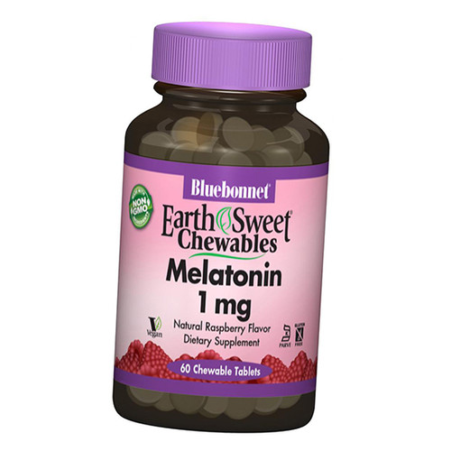 Вітаміни Bluebonnet Nutrition Melatonin 1 60таб Малина (72393003) фото №1