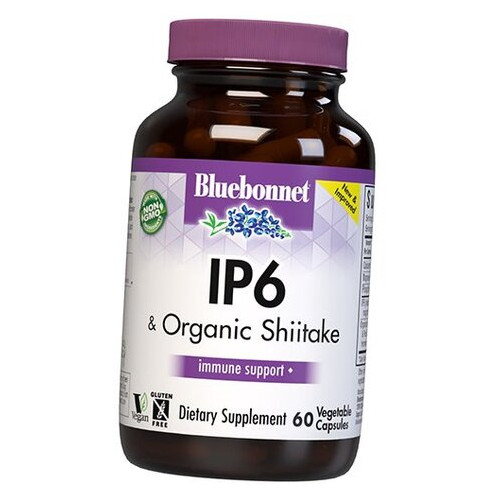 Гексафосфат інозитолу та Гриби Шіїтаке для імунітету Bluebonnet Nutrition IP6 & Organic Shiitake 60вегкапс (71393022) фото №1