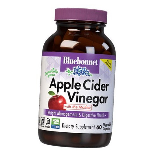 Органічний яблучний оцет Bluebonnet Nutrition Apple Cider Vinegar 60вегкапс (72393013) фото №1