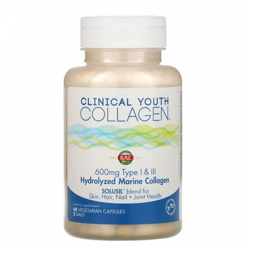 Клинический омолаживающий коллаген KAL (Clinical Youth Collagen) 600 мг 60 капсул фото №1