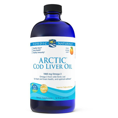 Жирні кислоти Nordic Naturals Arctic Cod Liver Oil 473 мл апельсин фото №1