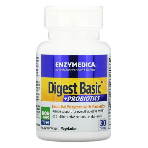 Пробіотики та пребіотики Enzymedica Digest Basic Probiotics 30 капсул фото №1