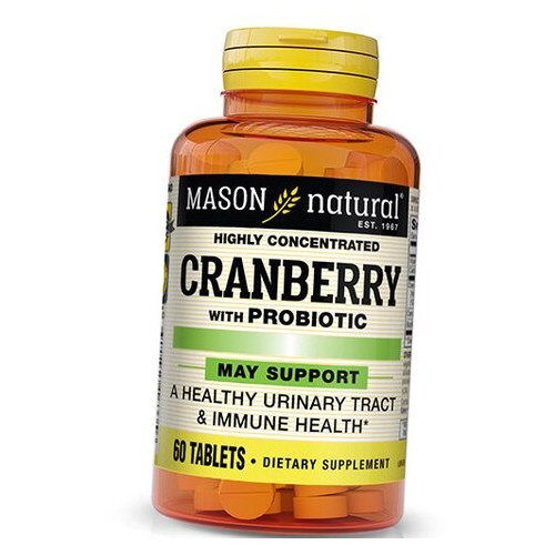 Висококонцентрована журавлина з пробіотиком Mason Natural Cranberry with Probiotic 60таб (71529006) фото №1