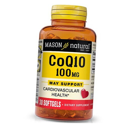 Коензим Q10 Mason Natural CoQ10 100 30 гелевих капсул (70529004) фото №1