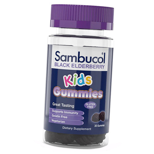 Чорна бузина для дітей YumEarth Black Elderberry Kids Gummies Sambucol 30таб (71513009) фото №1