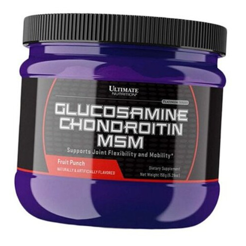 Глюкозамін хондроїтин МСМ Ultimate Nutrition Glucosamine Chondroitin MSM Powder 158г Фруктовий пунш (03090006) фото №1