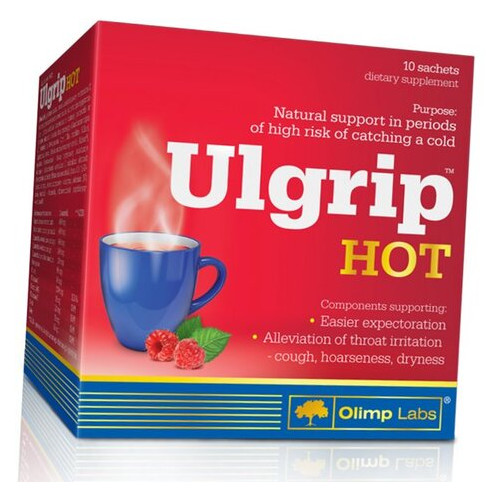 Порошок для приготування рідини, що зігріває Olimp Nutrition Ulgrip Hot 10пак Малина (71283044) фото №1