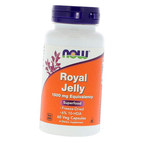 Вітаміни Now Foods Royal Jelly 1500 60вегкапс (72128041) фото №2