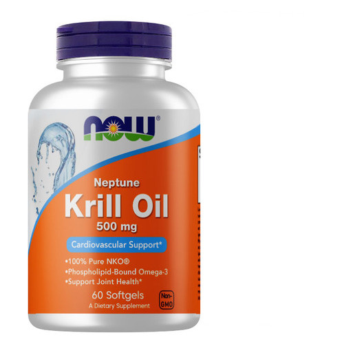 Жирні кислоти Now Foods Krill Oil 500 mg 60 капсул (CN3628) фото №1