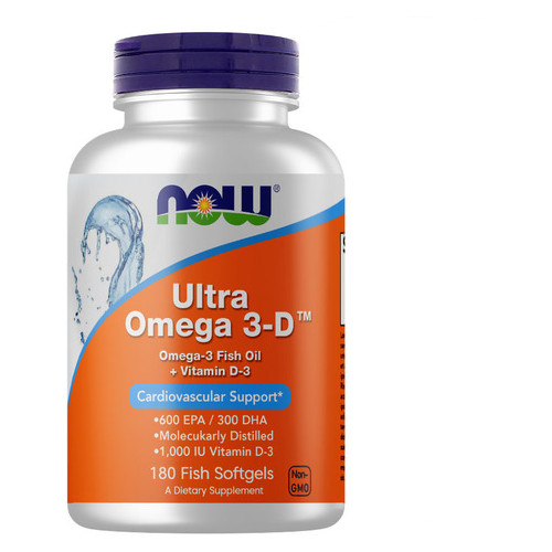 Жирні ксилоти Now Foods Ultra Omega-3-D 180 капсул (CN4523) фото №1