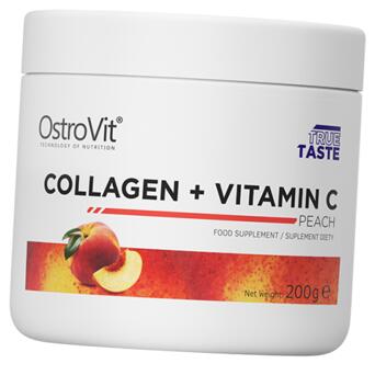 Вітаміни Ostrovit Collagen Vitamin C 200г Персик (68250002) фото №1