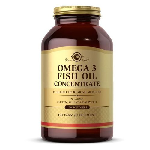 Риб'ячий жир/Омега Solgar Omega-3 Fish Oil Concentrate 120 капсул (CN4869 фото №1