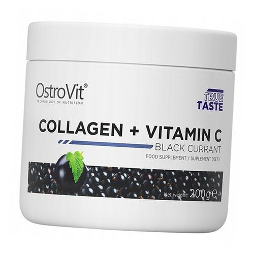 Вітаміни Ostrovit Collagen Vitamin C 200г Чорна смородина (68250002) фото №1