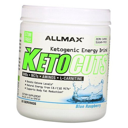 Кетогенний енергетичний напій Allmax Nutrition KetoCuts 240г Блакитна малина (74134001) фото №1