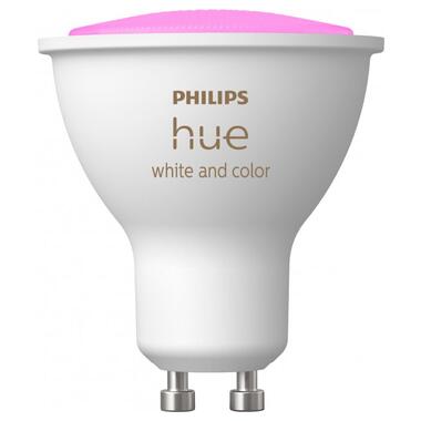 Лампа розумна Philips Hue GU10 5.7W(50Вт) 2000K-6500K RGB ZigBee Bluetooth димірування (929001953111) фото №1