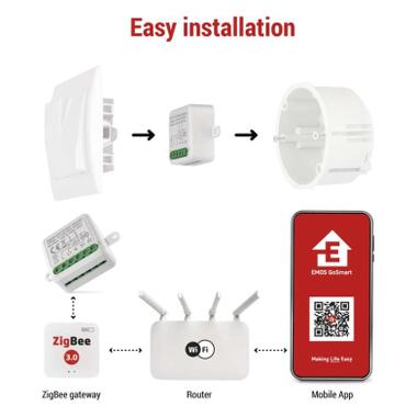 Модуль управления умным домом EMOS H5102 ZigBee 3.0 2-Channel (H5102) фото №10