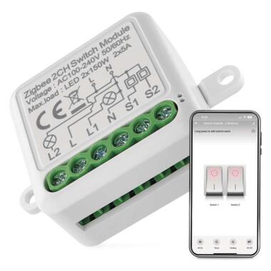 Модуль управления умным домом EMOS H5102 ZigBee 3.0 2-Channel (H5102) фото №1