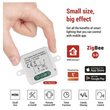 Модуль управления умным домом EMOS H5103 ZigBee 3.0 1-Channel (H5103) фото №11